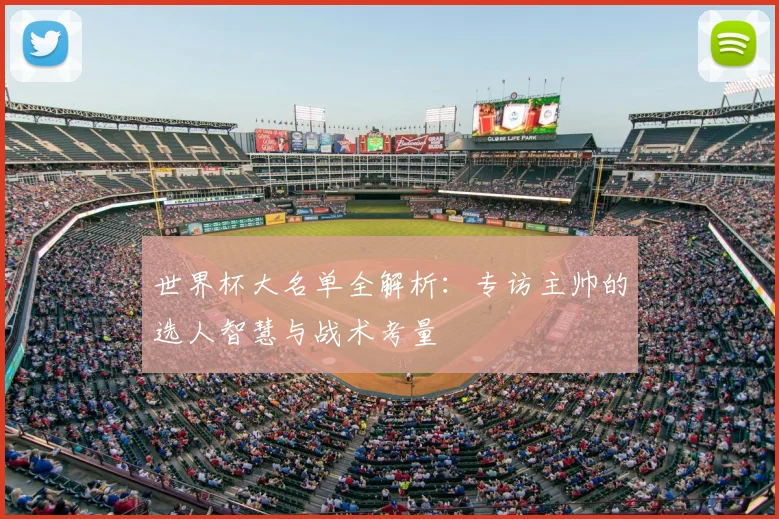 世界杯大名单全解析:专访主帅的选人智慧与战术考量